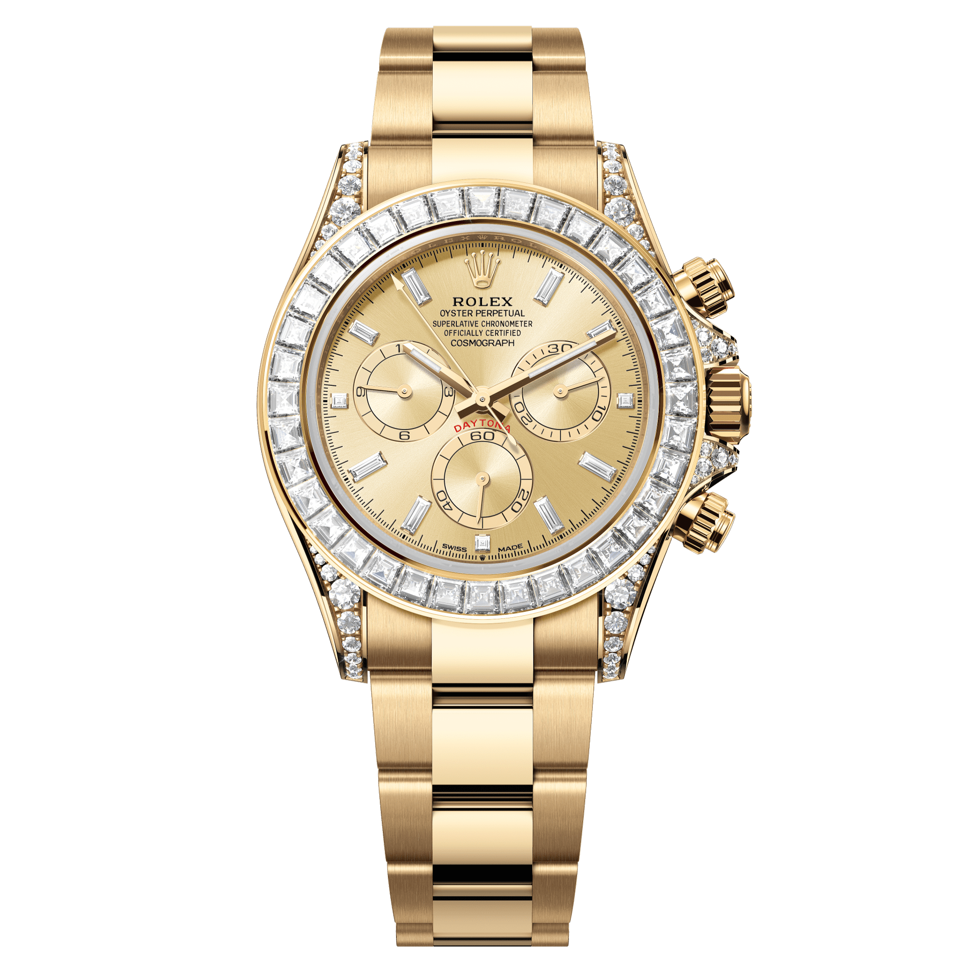 Rolex Oyster 40 mm Golden Set With Diamonds Dial 18 kt yellow Gold With Lugs Set With Diamonds Oysterflex 126598tbr-0001 - WATCHXNYC