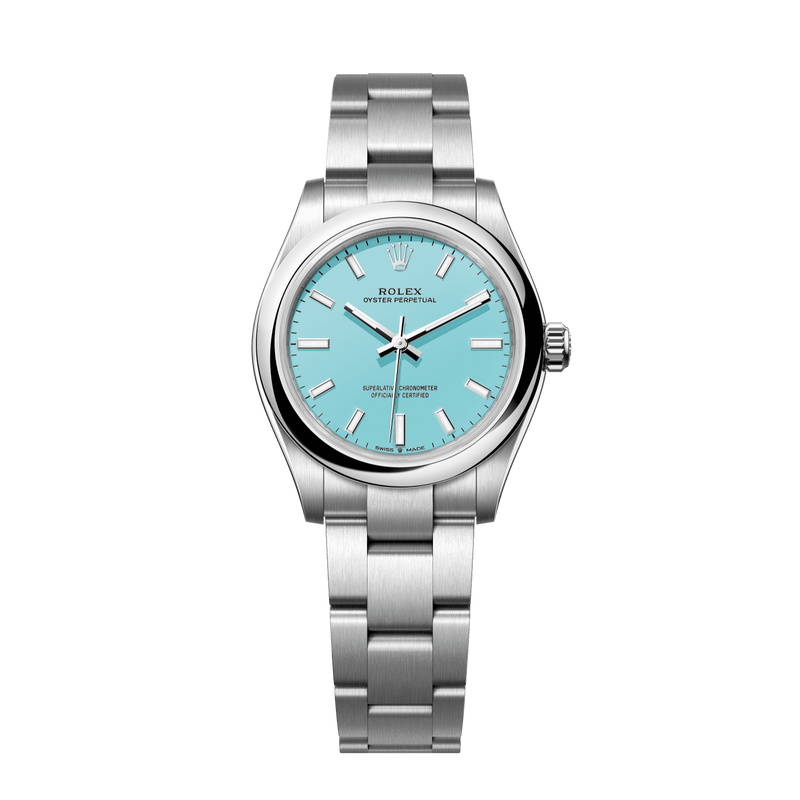 Rolex Oyster Perpetual 31 mm Esfera azul turquesa Brazalete Oystersteel Oyster m277200-0007 