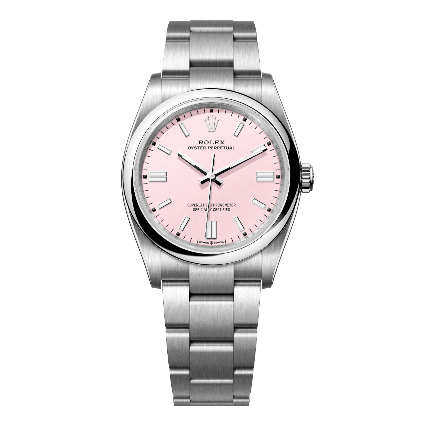 Rolex Oyster Perpetual 36 36 mm Candy Pink Dial Oystersteel Oyster Bracelet 126000-0008 - WATCHXNYC