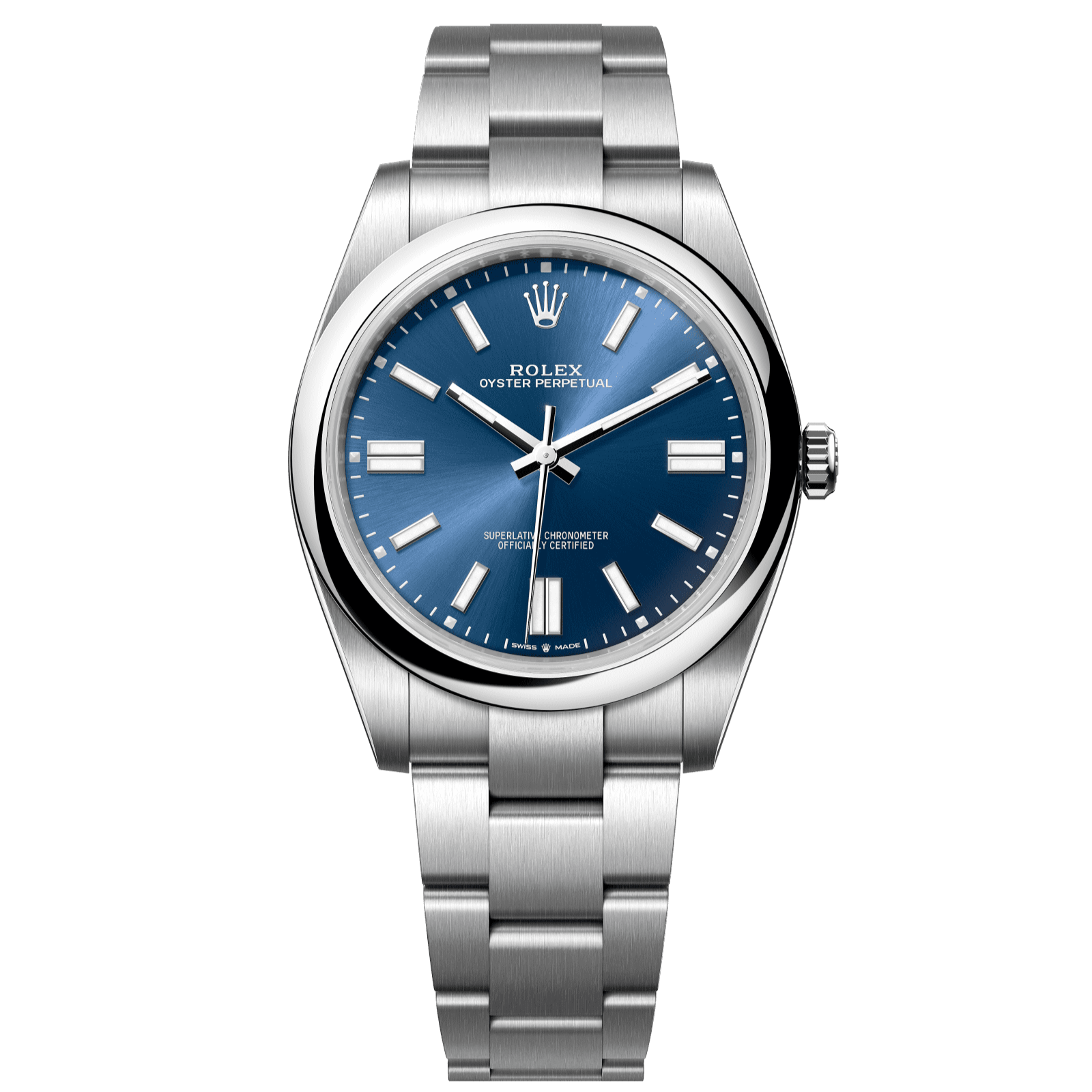 Rolex Oyster Perpetual 41 41 mm Bright Blue Dial Oystersteel Oyster Bracelet 124300-0003 - WATCHXNYC