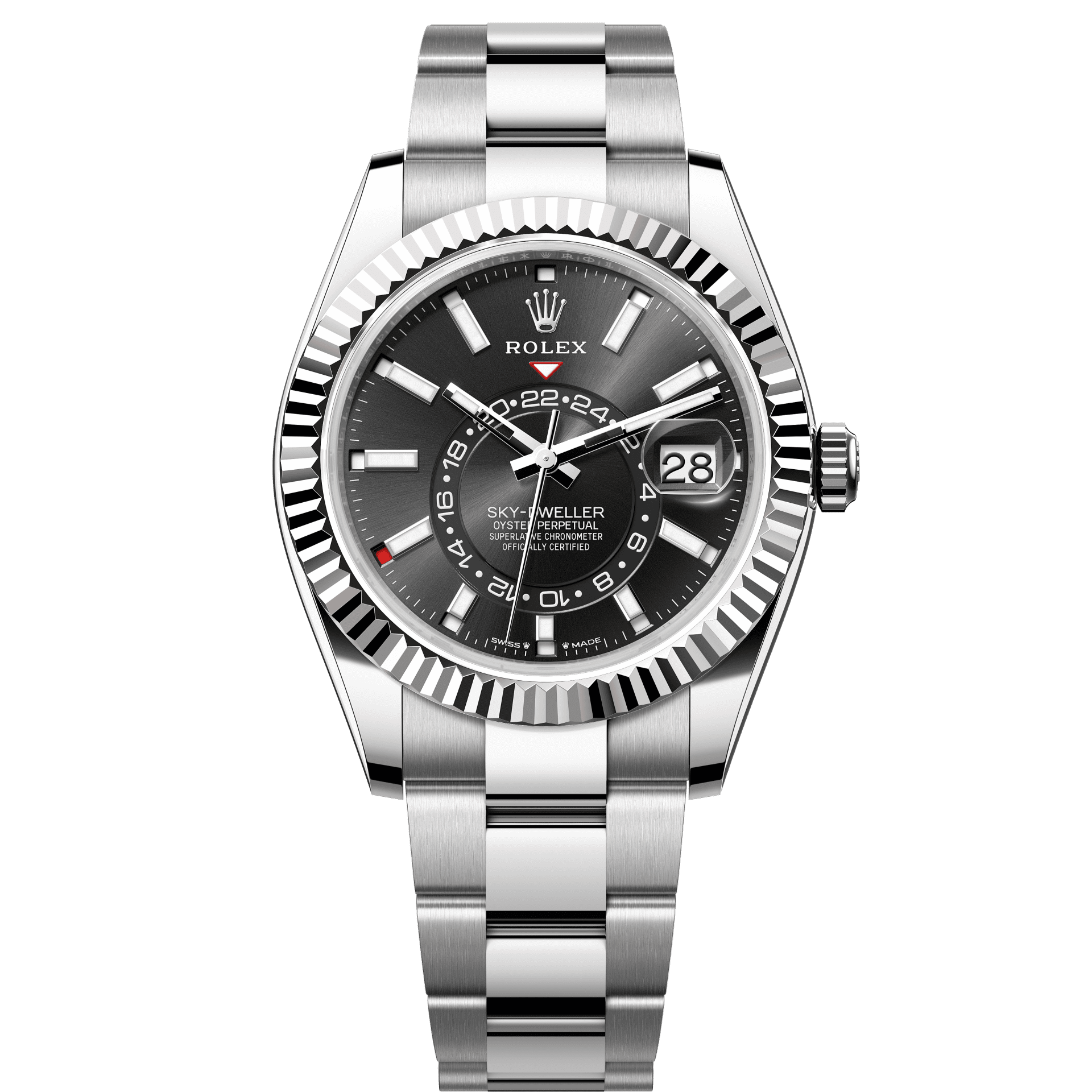 Rolex Sky-Dweller 42 mm Bright black Dial Oystersteel and yellow gold Oyster Bracelet 336934-0007 - WATCHXNYC