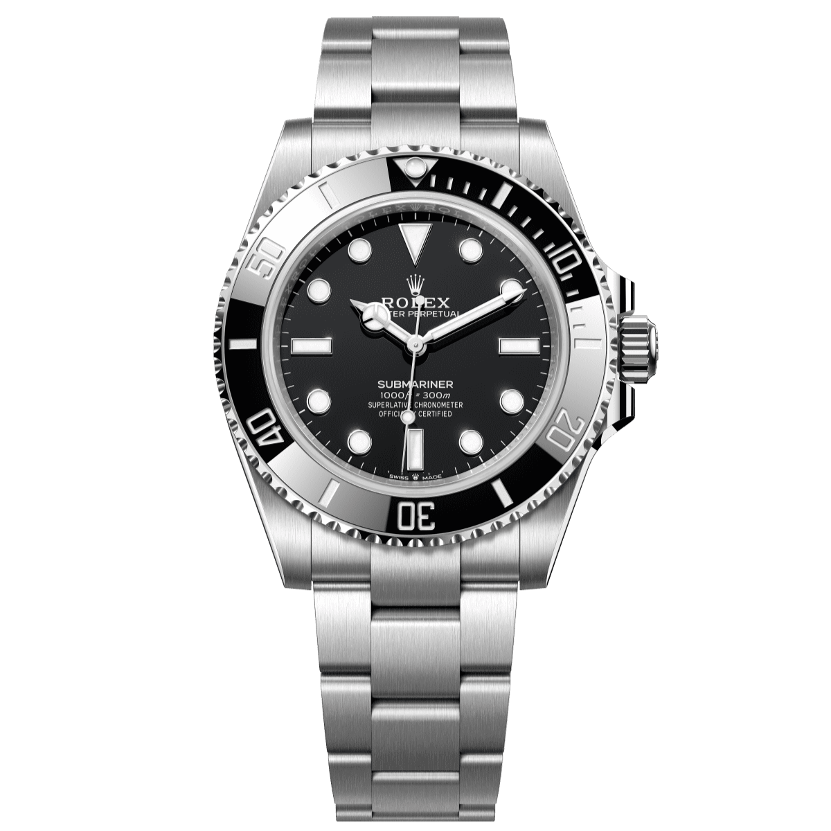Rolex Submariner 41 mm Black Dial With Large Luminescent Hour Markers. Dial Oystersteel Oyster Bracelet 124060-0001 - WATCHXNYC