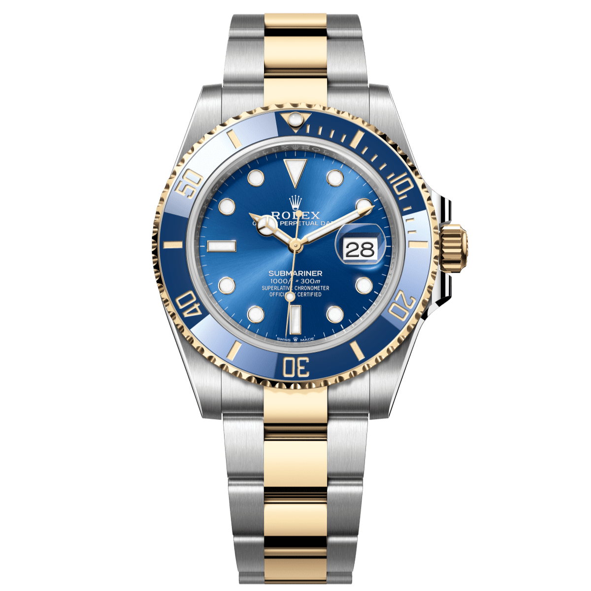 Rolex Submariner Date 41 mm Royal Blue Dial Oystersteel And Yellow Gold Yellow Rolesor Bracelet 126613lb-0002 - WATCHXNYC