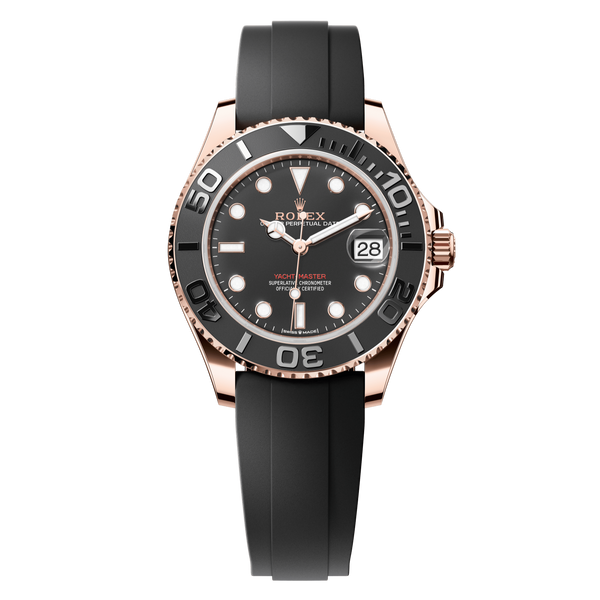 Rolex Yacht-Master 37 mm Intense Black Dial 18 kt Everose Gold Oysterf