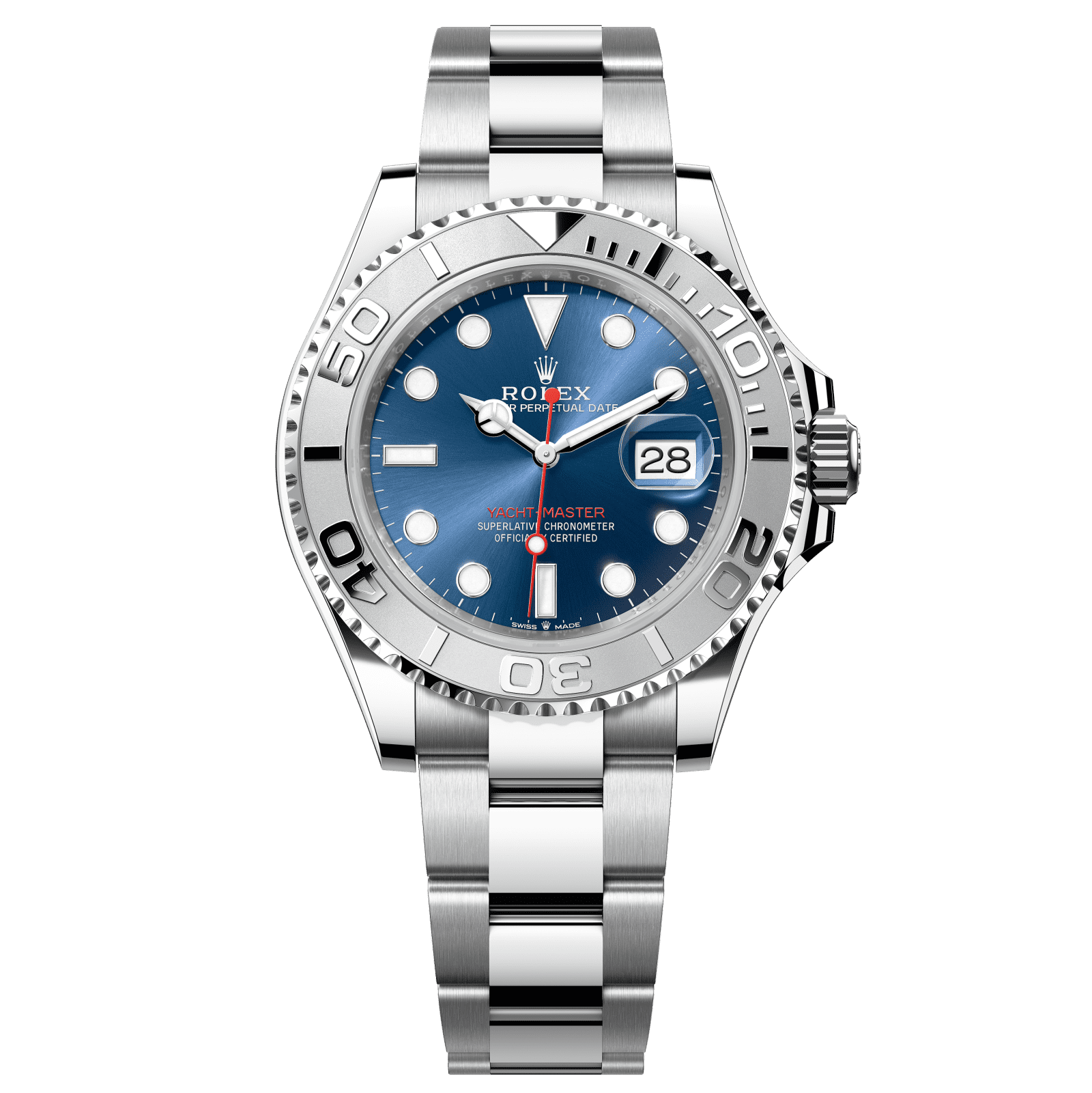 Rolex Yacht-Master 40 40 mm Bright blue Dial Oystersteel and platinum  Oyster bracelet 126622-0002 - WATCHXNYC