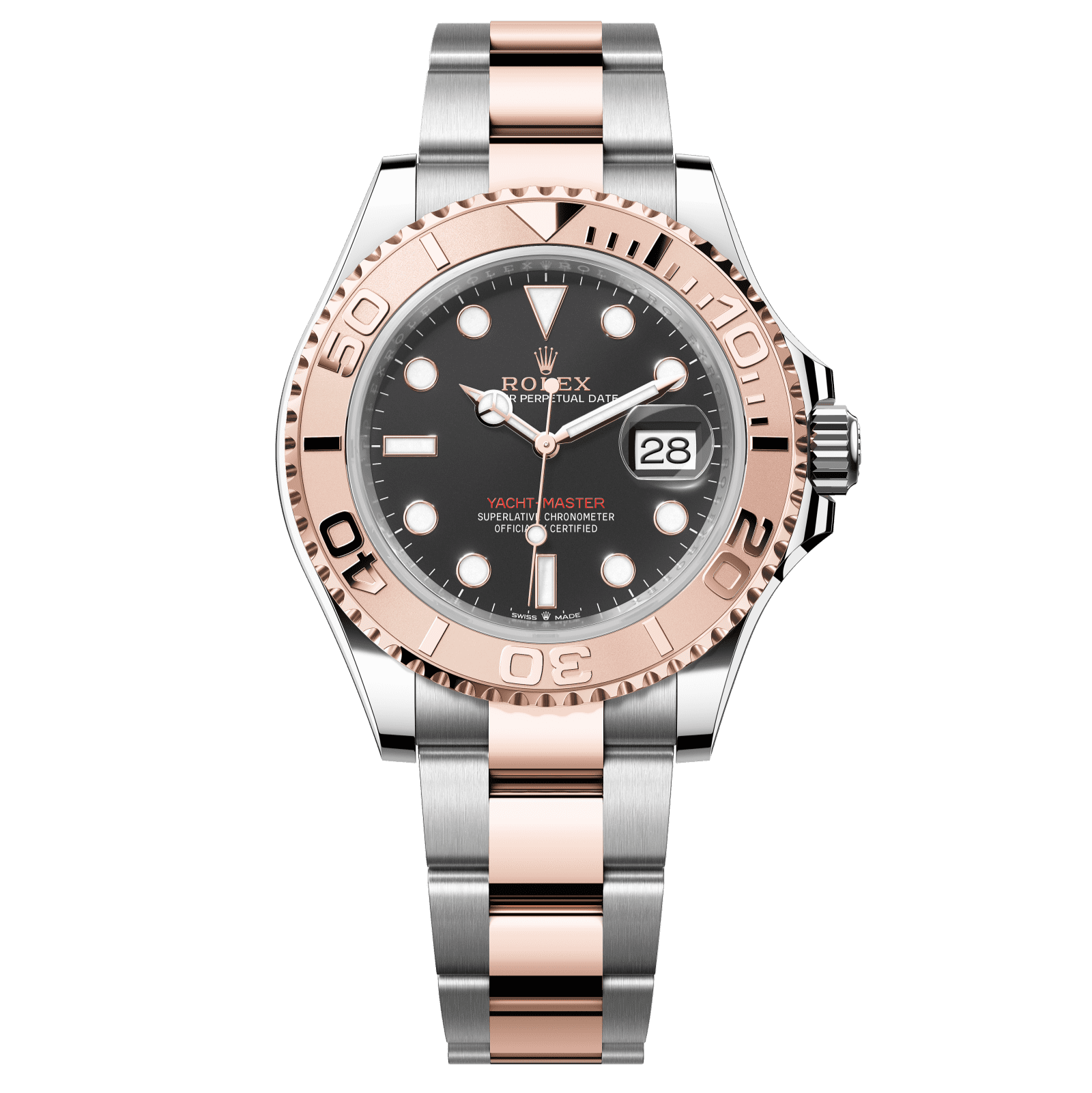 Rolex Yacht-Master 40 40 mm Intense black Dial Oystersteel and Everose gold  Oyster bracelet 126621-0002 - WATCHXNYC