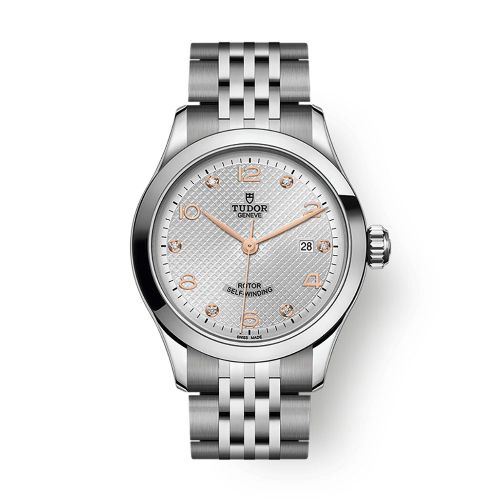 Tudor 1926 28 mm Silver Dial with Diamonds Stainless Steel Bracelet M91350-0003 - WATCHXNYC