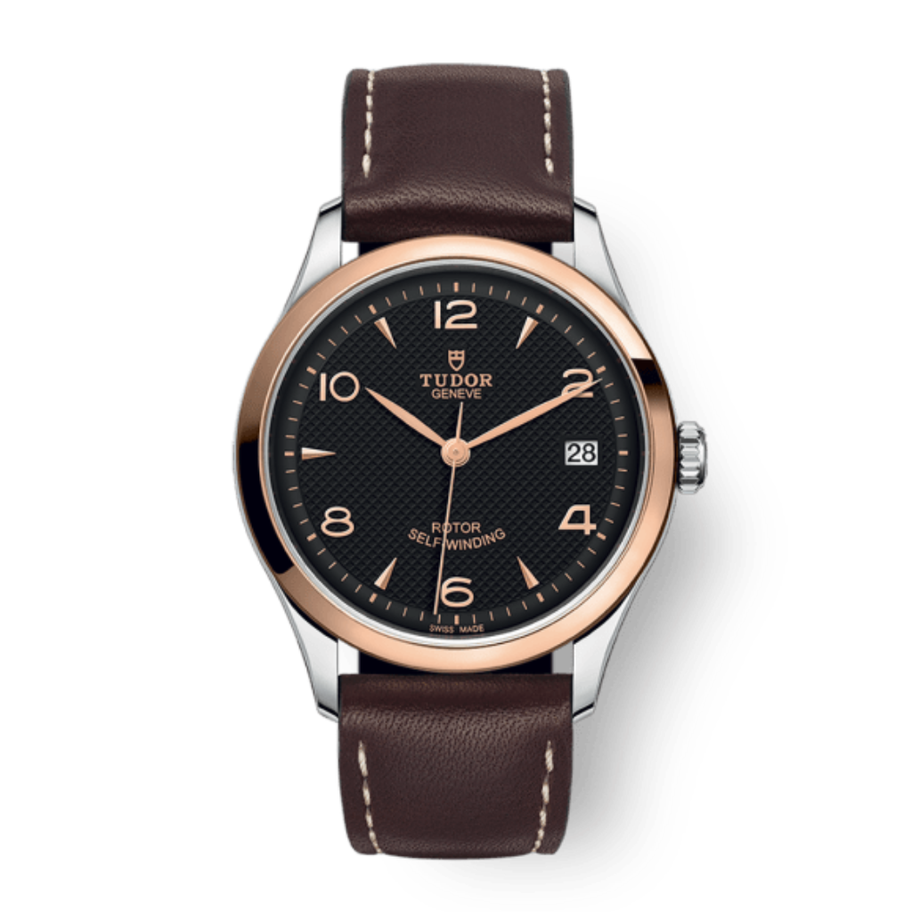 Tudor 1926 36 mm Black Dial Stainless Steel Leather Strap M91451-0007 - WATCHXNYC