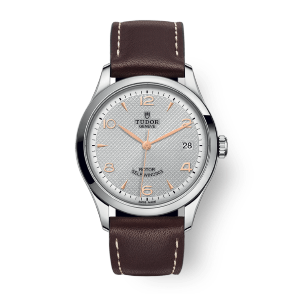 Tudor 1926 36 mm Silver Dial Stainless Steel Leather Strap M91450-0006 - WATCHXNYC