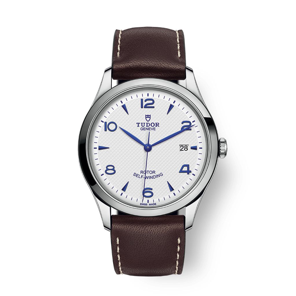 Tudor 1926 41 mm White Dial Stainless Steel Leather Strap M91650-0010 - WATCHXNYC