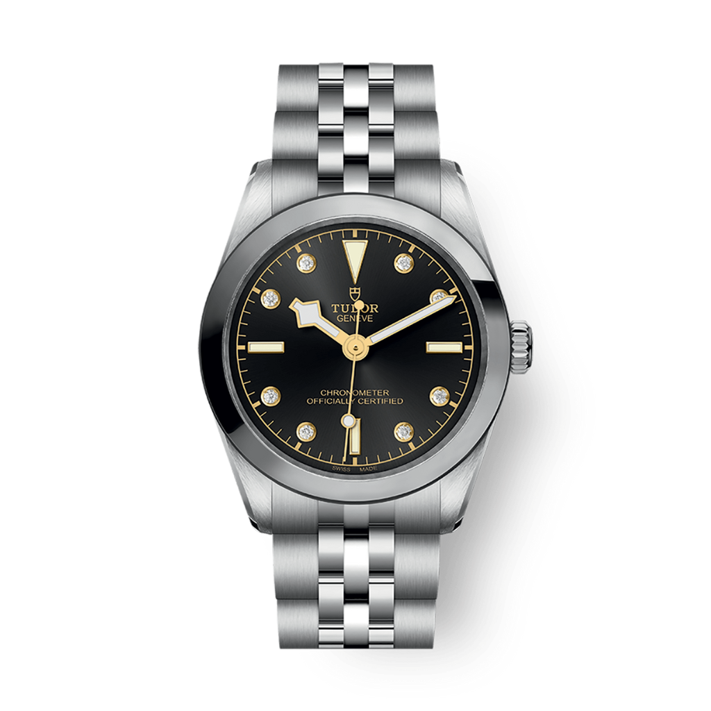 Tudor Black Bay 31 mm Black Dial with Diamonds Stainless Steel Bracelet M79600-0004 - WATCHXNYC