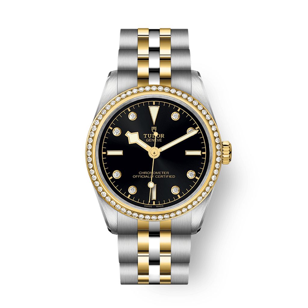 Tudor Black Bay 31 S&G 31 mm Black Dial with Diamonds Stainless Steel Bracelet M79613-0005 - WATCHXNYC