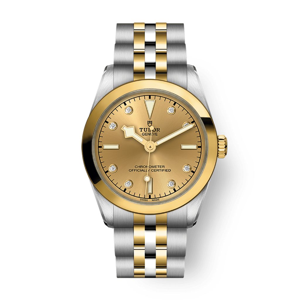 Tudor Black Bay 31 S&G 31 mm Golden Dial with Diamonds Stainless Steel Bracelet M79603-0008 - WATCHXNYC