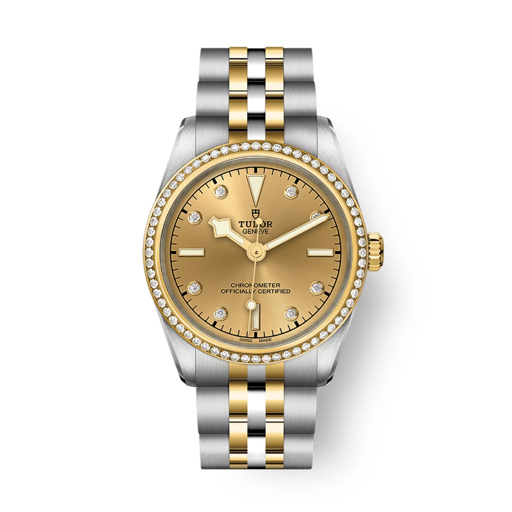 Tudor Black Bay 31 S&G 31 mm Golden Dial with Diamonds Stainless Steel Bracelet M79613-0007 - WATCHXNYC