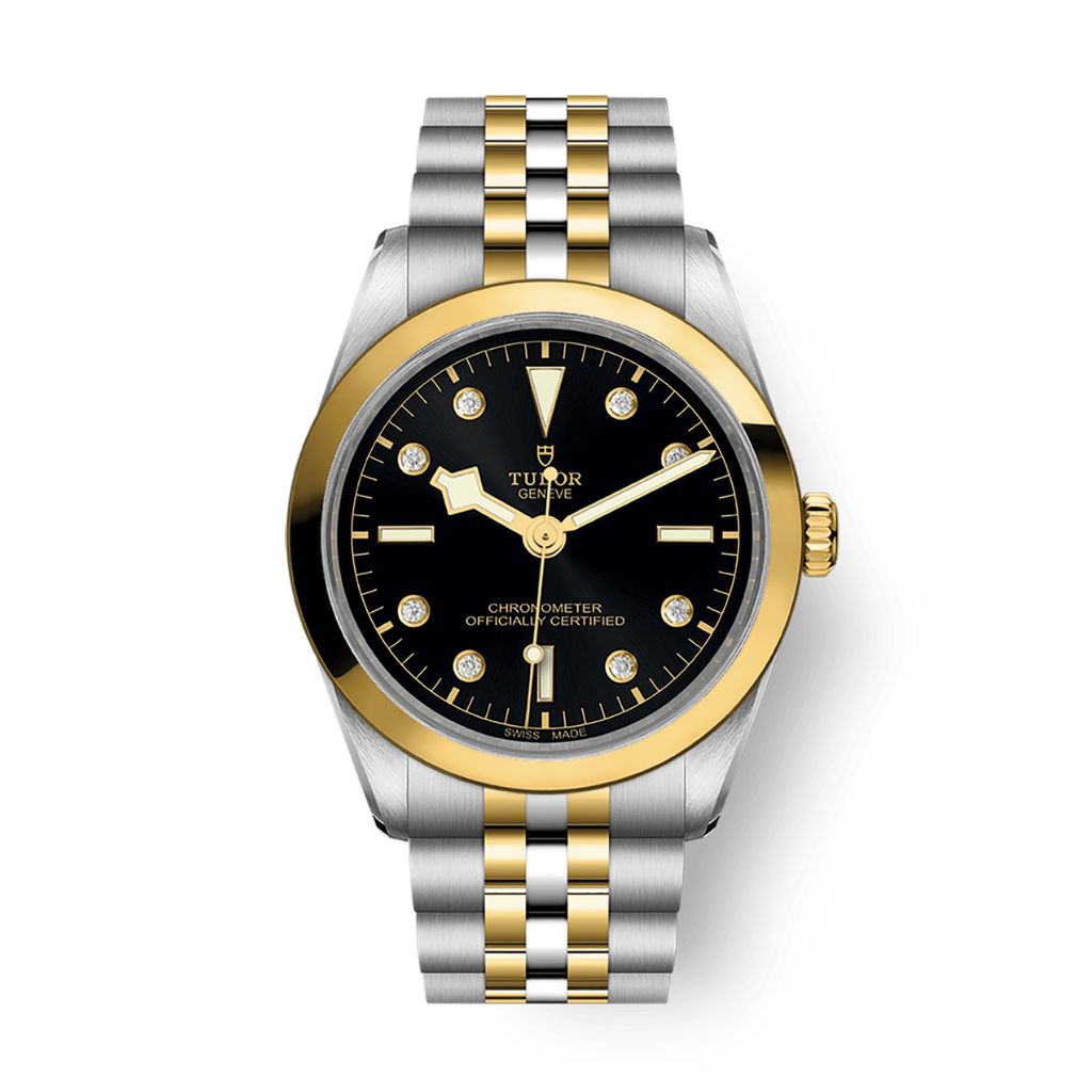 Tudor Black Bay 36 S&G 36 mm Black Dial with Diamonds Stainless Steel Bracelet M79643-0006 - WATCHXNYC