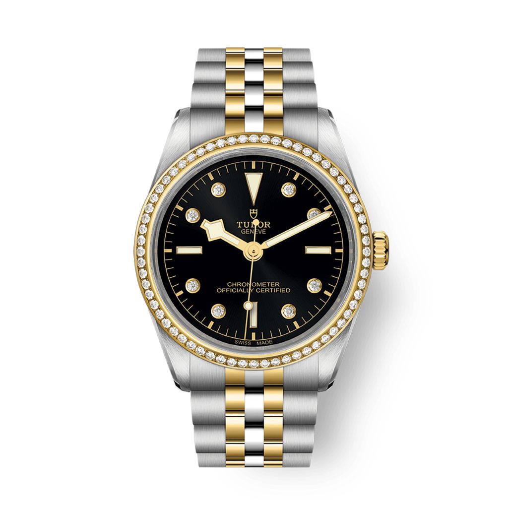 Tudor Black Bay 36 S&G 36 mm Black Dial with Diamonds Stainless Steel Bracelet M79653-0005 - WATCHXNYC