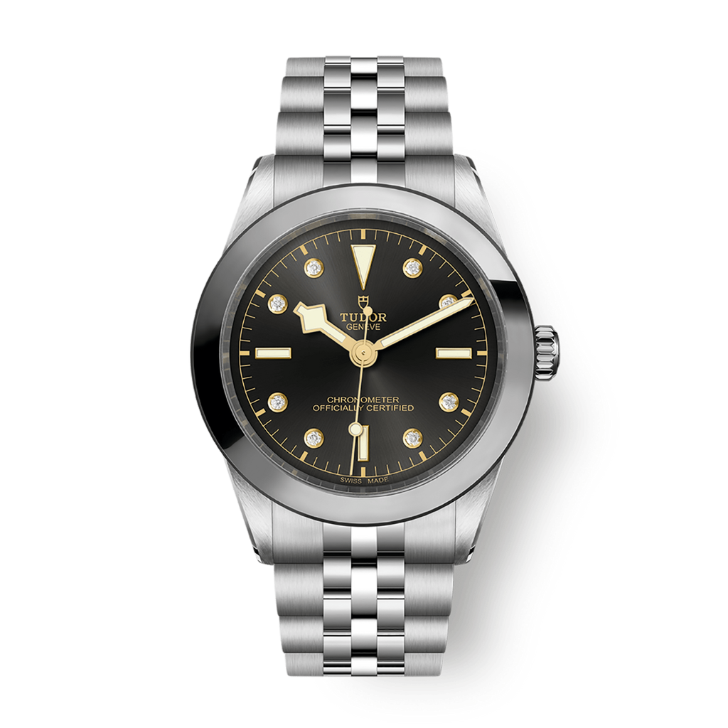 Tudor Black Bay 39 mm Black Dial with Diamonds Stainless Steel Bracelet M79660-0004 - WATCHXNYC