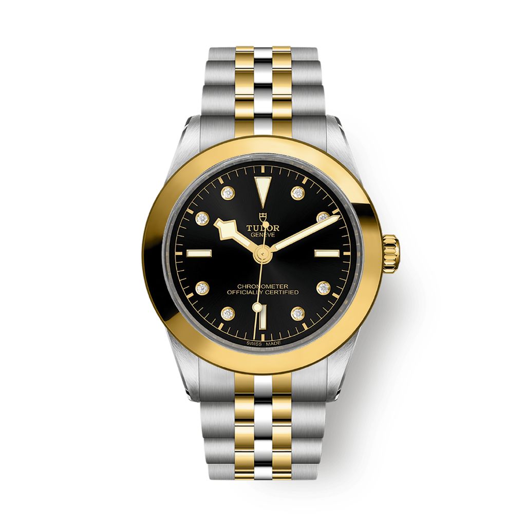 Tudor Black Bay 39 S&G 39 mm Black Dial with Diamonds Stainless Steel Bracelet M79663-0006 - WATCHXNYC