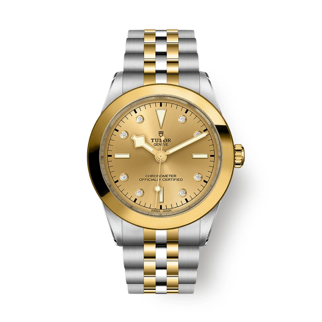 Tudor Black Bay 39 S&G 39 mm Golden Dial with Diamonds Stainless Steel Bracelet M79663-0008 - WATCHXNYC