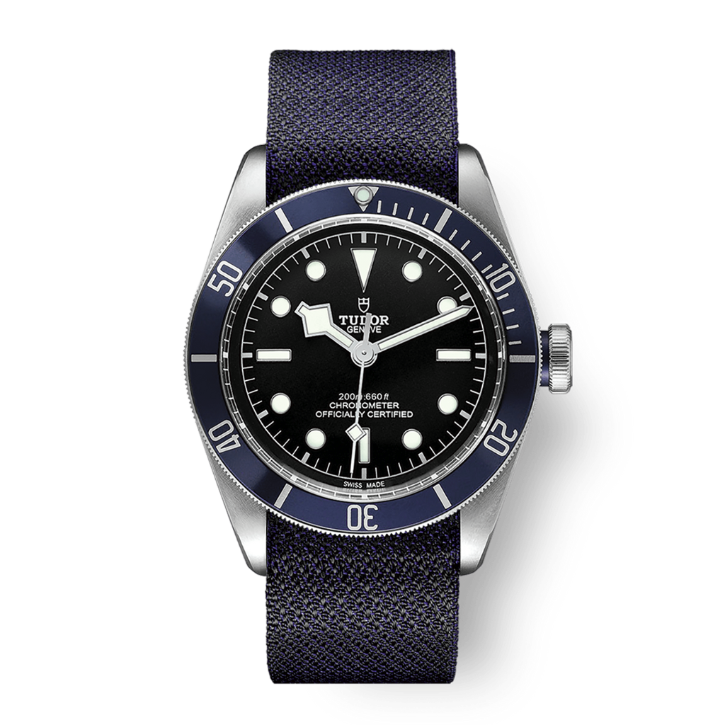 Tudor Black Bay 41 mm Black Dial Stainless Steel Fabric Strap M79230B-0006 - WATCHXNYC