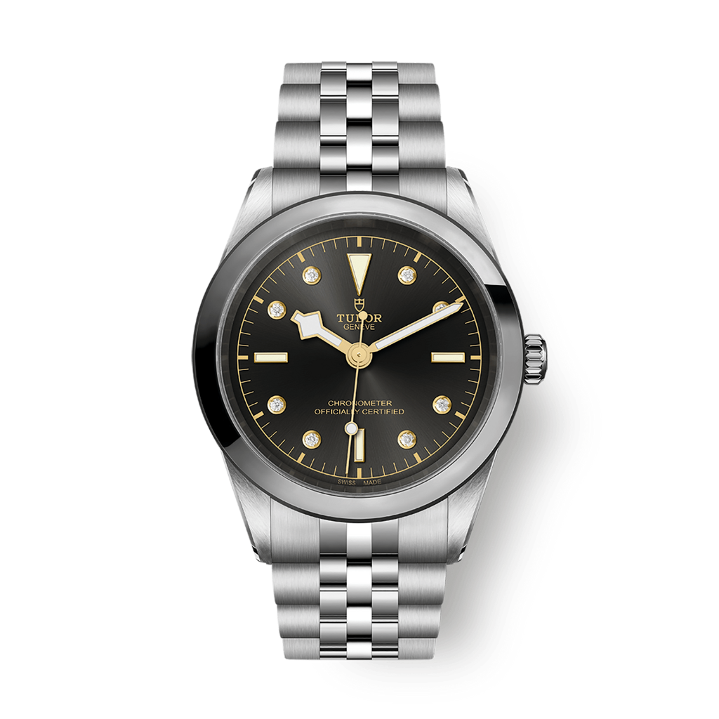 Tudor Black Bay 41 mm Black Dial with Diamonds Stainless Steel Bracelet M79680-0004 - WATCHXNYC
