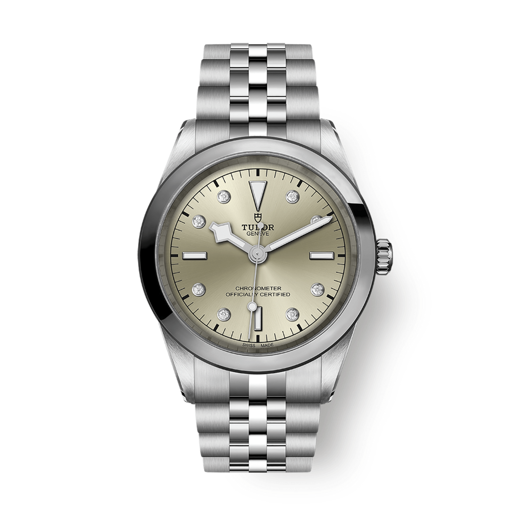 Tudor Black Bay 41 mm Grey Dial with Diamonds Stainless Steel Bracelet M79680-0006 - WATCHXNYC