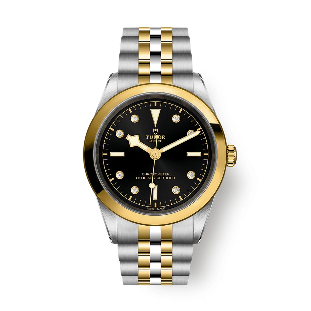 Tudor Black Bay 41 S&G 41 mm Black Dial with Diamonds Stainless Steel Bracelet M79683-0006 - WATCHXNYC