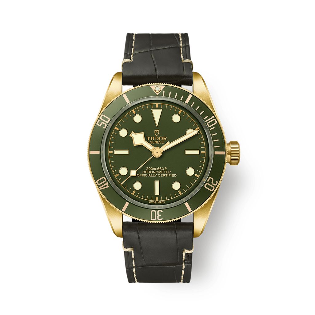 Tudor Black Bay 58 18K 39 mm Green Dial 18K Yellow Gold   Strap M79018V-0001 - WATCHXNYC