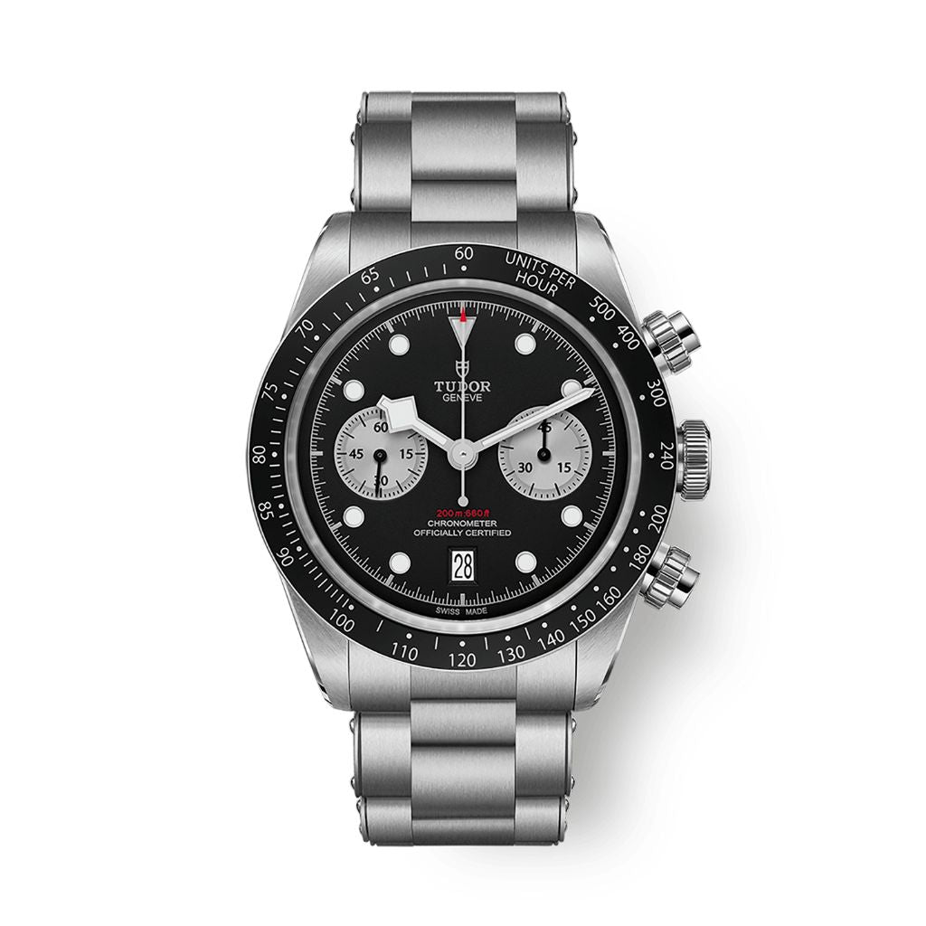 Tudor Black Bay Chrono 41 mm Black Dial Stainless Steel Bracelet M79360N-0001 - WATCHXNYC