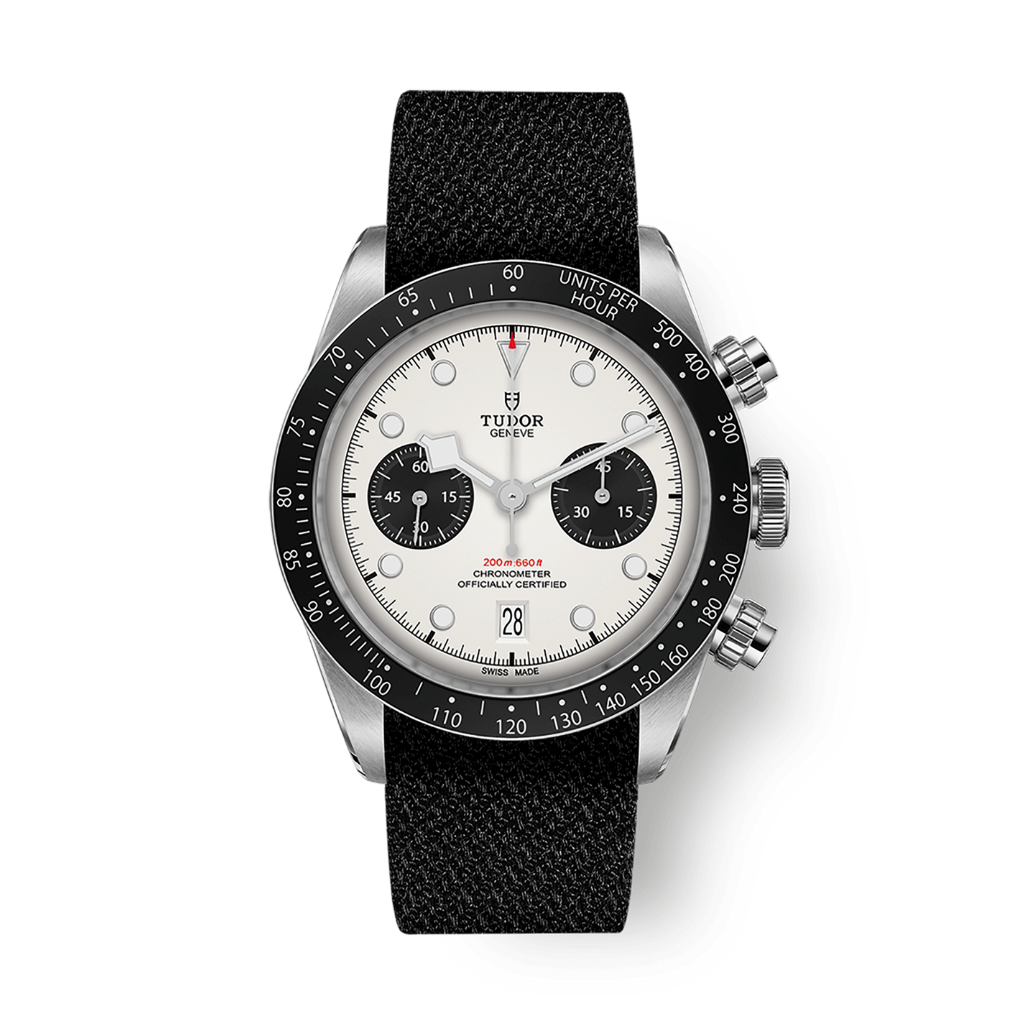 Tudor Black Bay Chrono 41 mm Silver Dial Stainless Steel Fabric Strap M79360N-0008 - WATCHXNYC