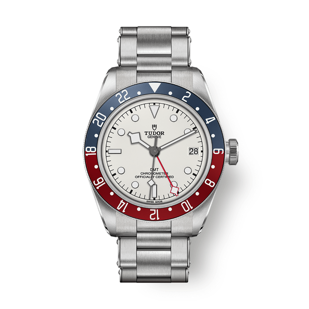 Tudor Black Bay GMT 41 mm Silver Dial Stainless Steel Bracelet M79830RB-0010 - WATCHXNYC
