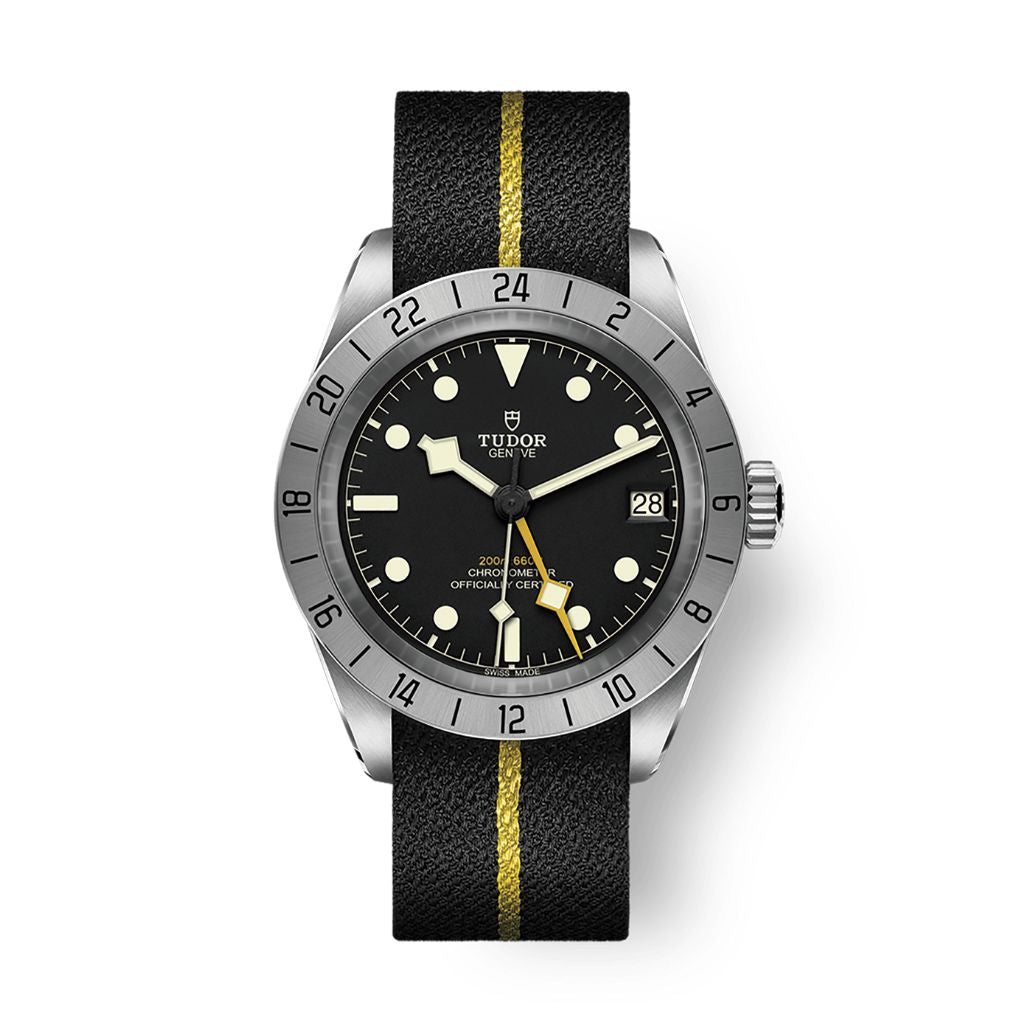 Tudor Black Bay Pro 39 mm Black Dial Stainless Steel Fabric Strap M79470-0002 - WATCHXNYC