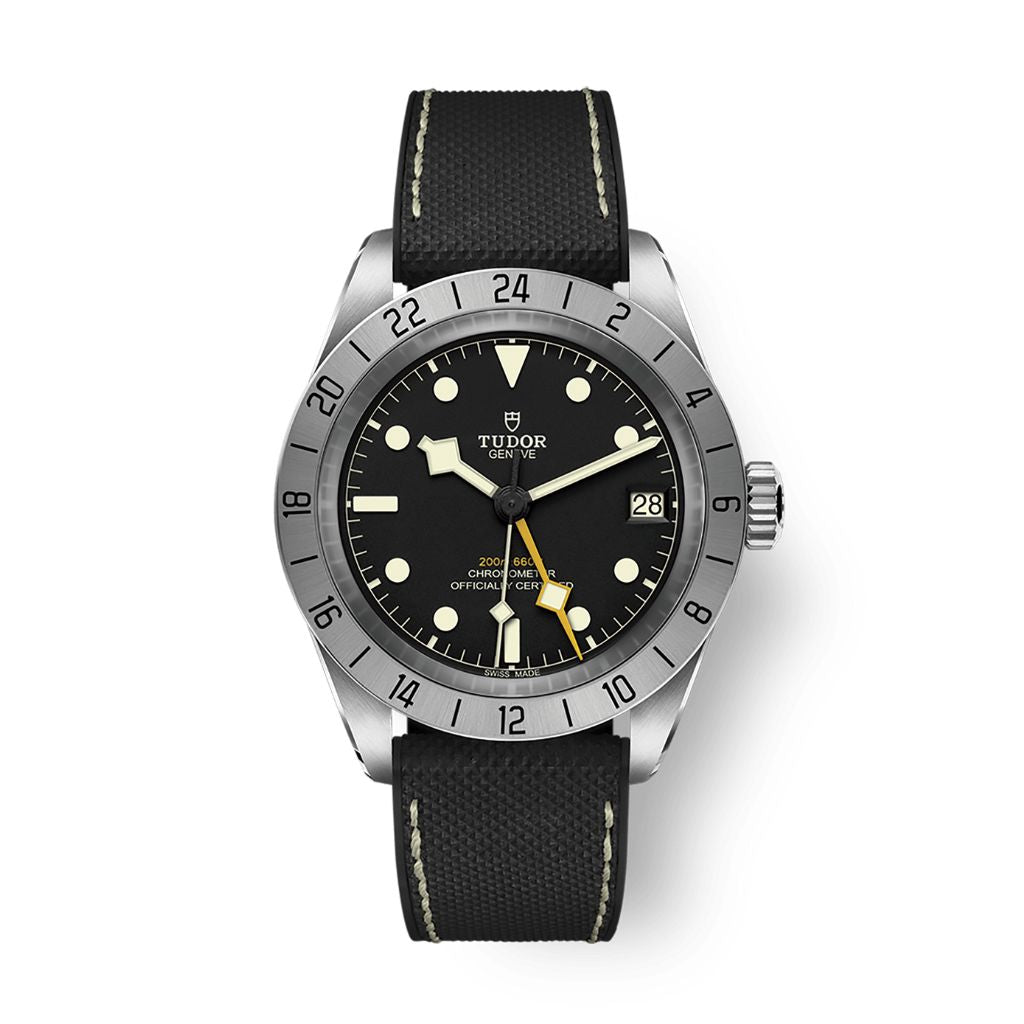 Tudor Black Bay Pro 39 mm Black Dial Stainless Steel Rubber Strap M79470-0003 - WATCHXNYC