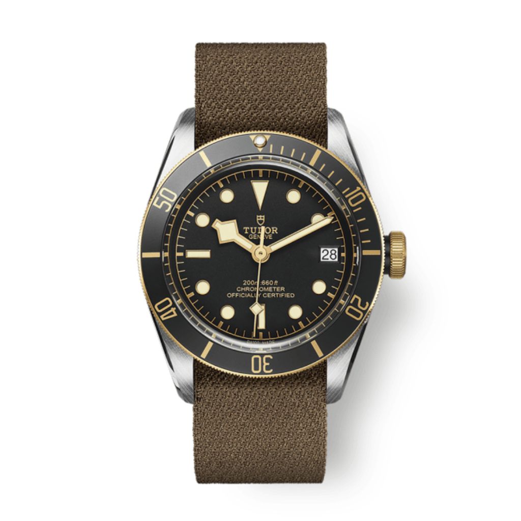 Tudor Black Bay S&G 41 mm Black Dial Stainless Steel Fabric Strap M79733N-0005 - WATCHXNYC