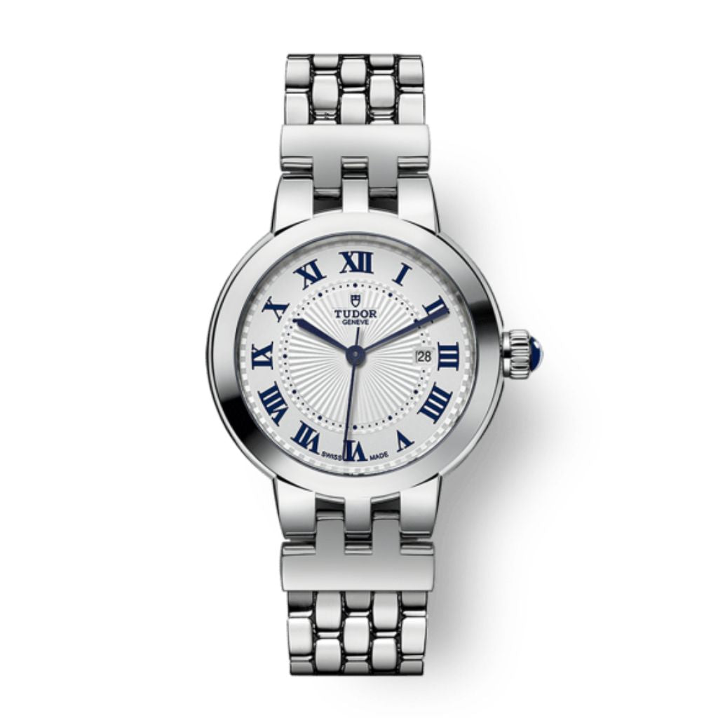 Tudor Clair de Rose 30 mm Silver Dial Stainless Steel Bracelet M35500-0001 - WATCHXNYC