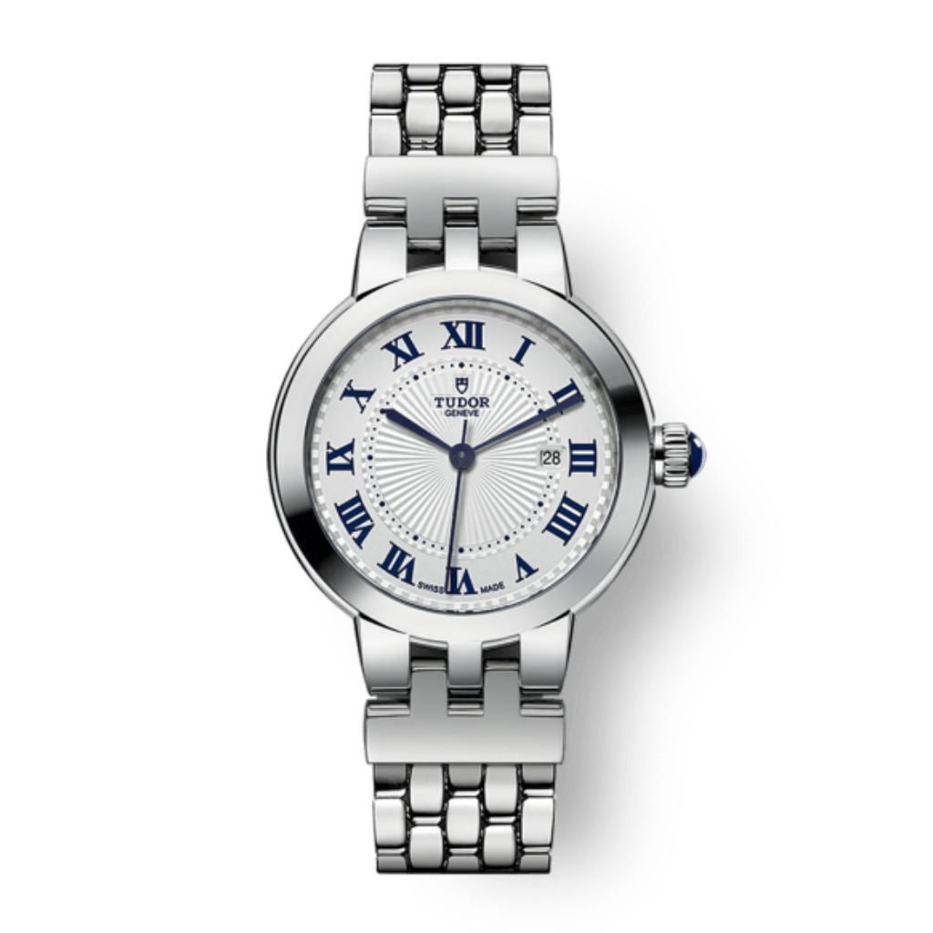 Tudor Clair de Rose 30 mm Silver Dial Stainless Steel Bracelet M35500-0001 - WATCHXNYC