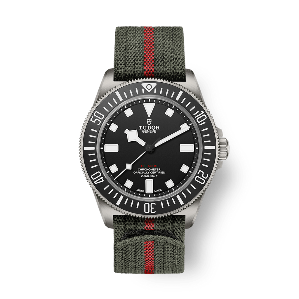 Tudor Pelagos FXD 42 mm Black Dial Titanium Fabric Strap M25717N-0001 - WATCHXNYC