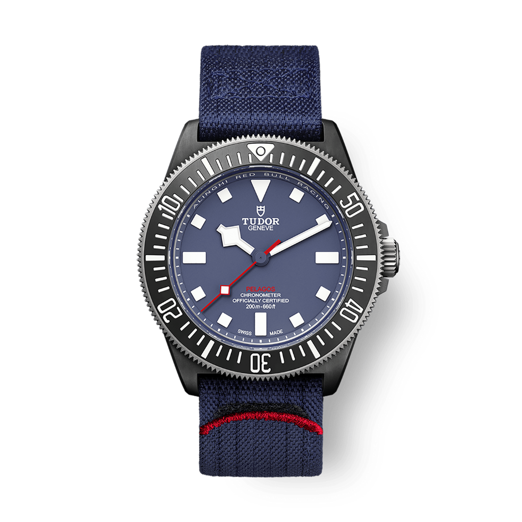 Tudor Pelagos FXD 42 mm Blue Dial Black Carbon Fabric Strap M25707KN-0001 - WATCHXNYC