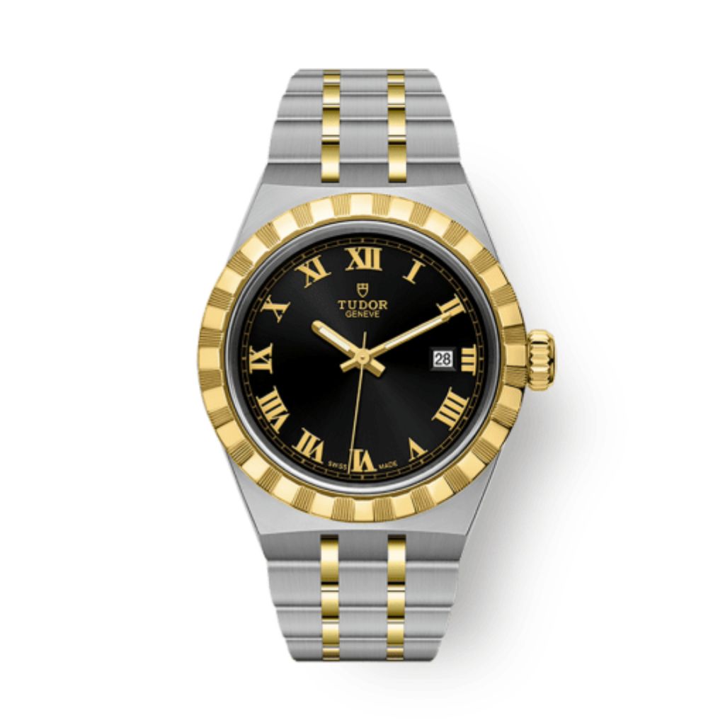 Tudor Tudor Royal 28 mm Black Dial Stainless Steel Bracelet M28303-0003 - WATCHXNYC