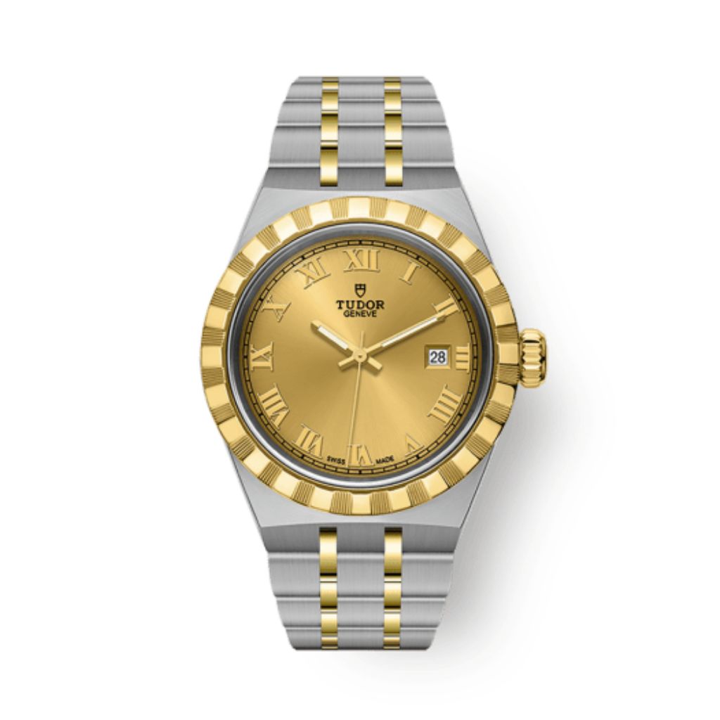 Tudor Tudor Royal 28 mm Golden Dial Stainless Steel Bracelet M28303-0004 - WATCHXNYC