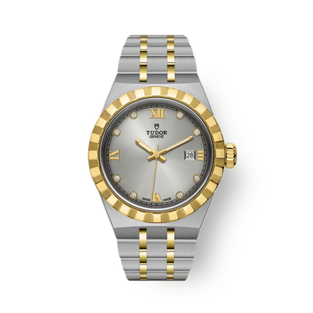 Tudor Tudor Royal 28 mm Silver Dial with Diamonds Stainless Steel Bracelet M28303-0002 - WATCHXNYC
