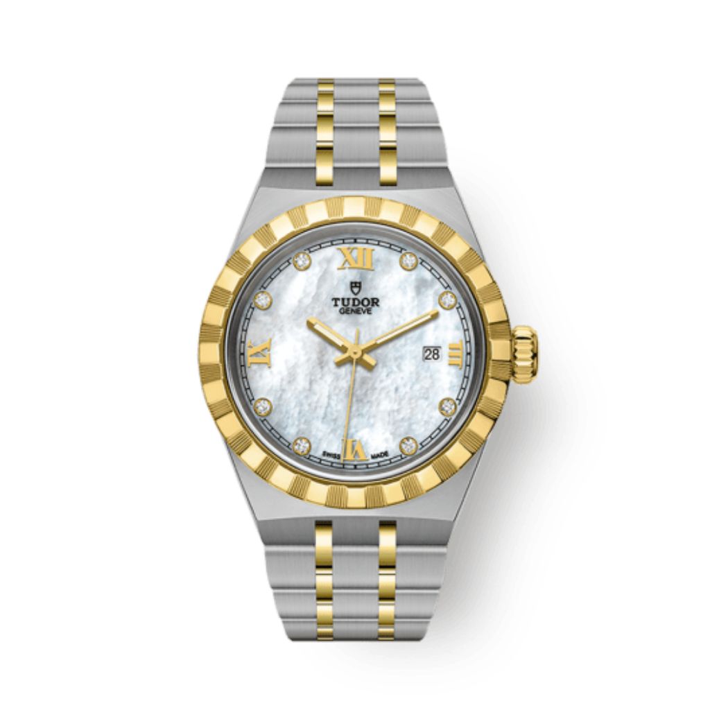 Tudor Tudor Royal 28 mm White Mother-Of-Pearl Dial with Diamonds Stainless Steel Bracelet M28303-0007 - WATCHXNYC