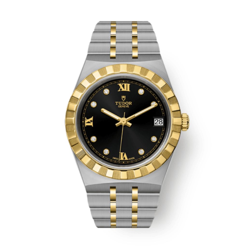 Tudor Tudor Royal 34 mm Black Dial with Diamonds Stainless Steel Bracelet M28403-0005 - WATCHXNYC
