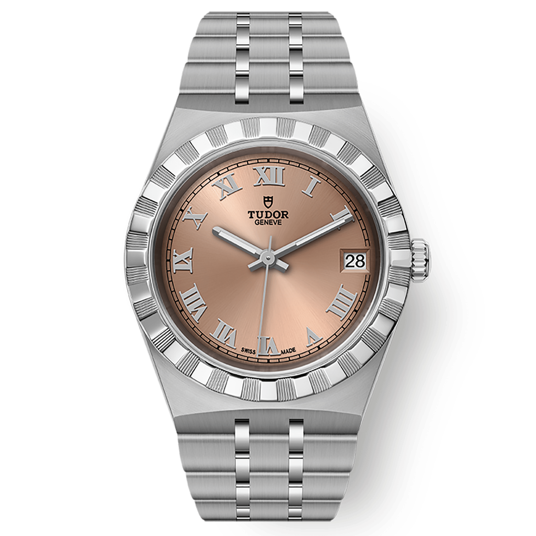 Tudor Tudor Royal 34 mm Pink Dial Stainless Steel Bracelet M28400-0009 - WATCHXNYC