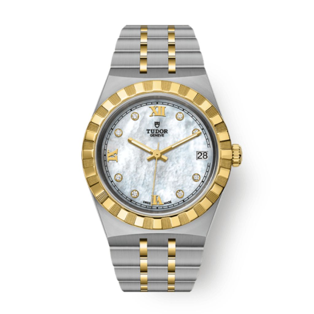 Tudor Tudor Royal 34 mm White Mother-Of-Pearl Dial with Diamonds Stainless Steel Bracelet M28403-0007 - WATCHXNYC