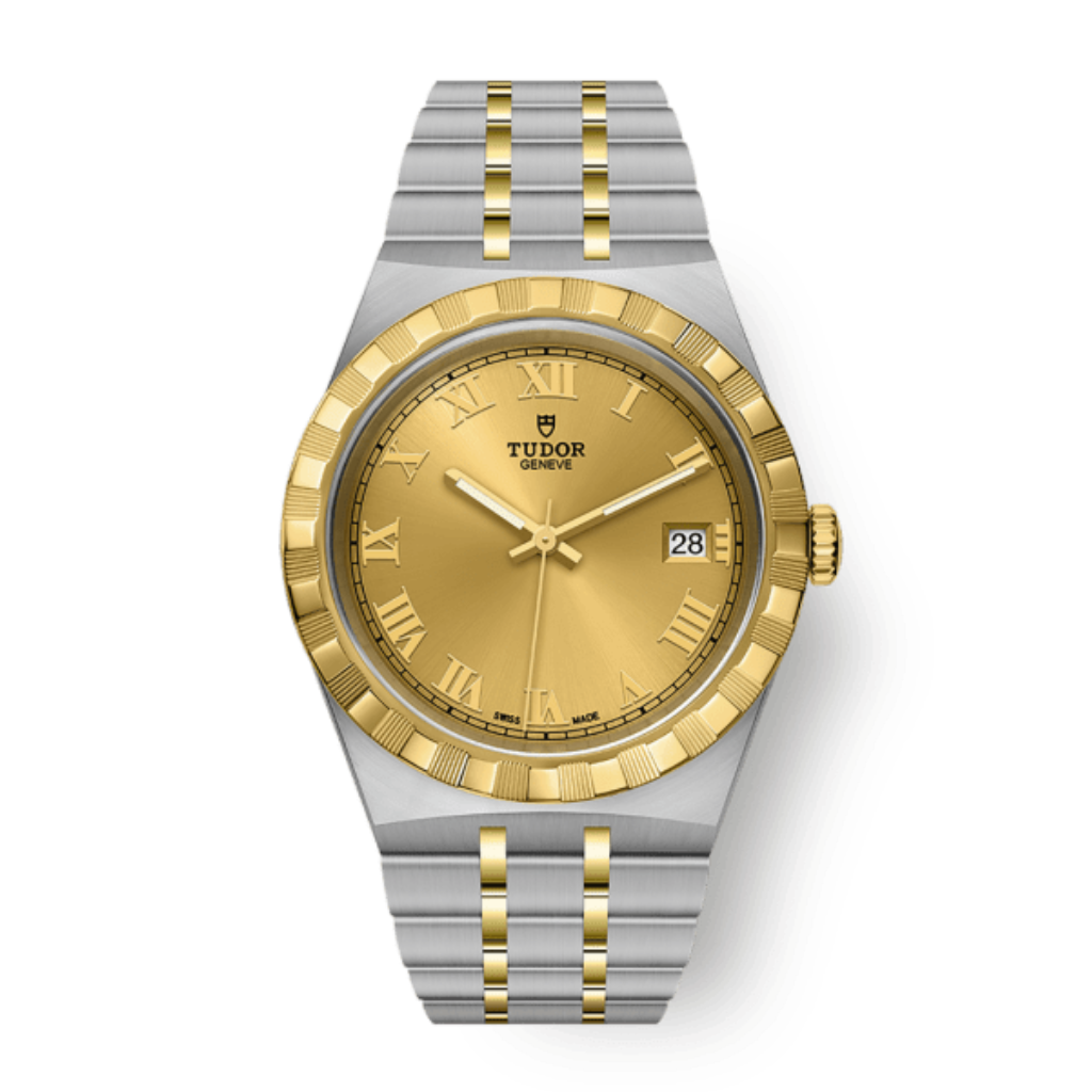 Tudor Tudor Royal 38 mm Golden Dial Stainless Steel Bracelet M28503-0003 - WATCHXNYC