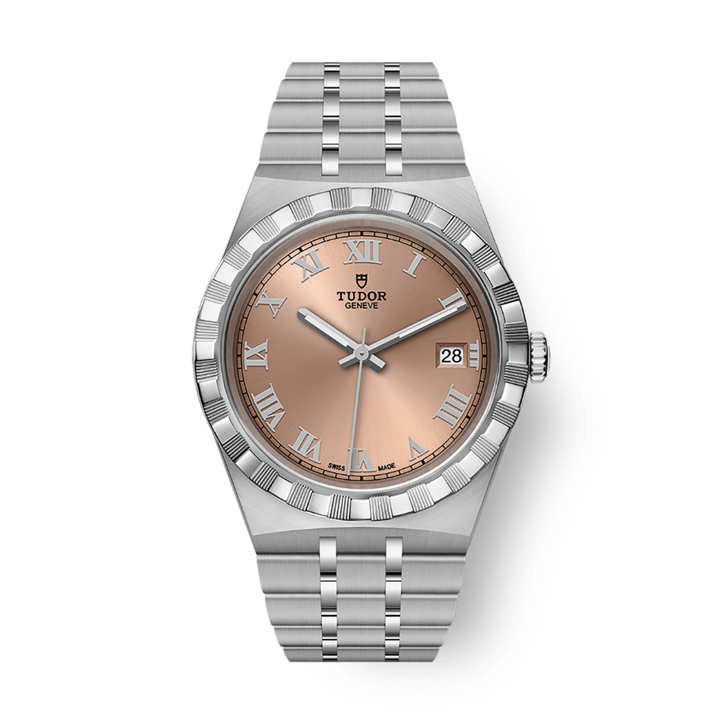 Tudor Tudor Royal 38 mm Pink Dial Stainless Steel Bracelet M28500-0007 - WATCHXNYC