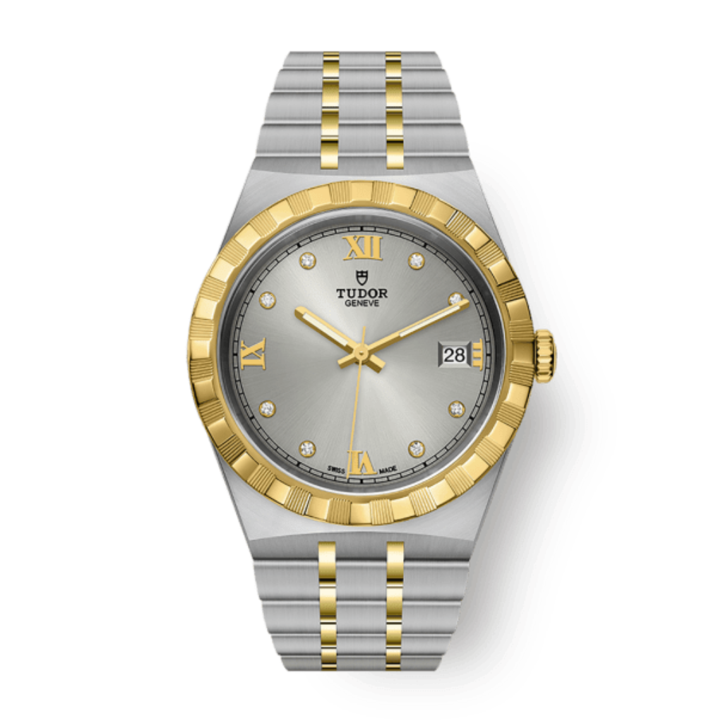 Tudor Tudor Royal 38 mm Silver Dial with Diamonds Stainless Steel Bracelet M28503-0002 - WATCHXNYC
