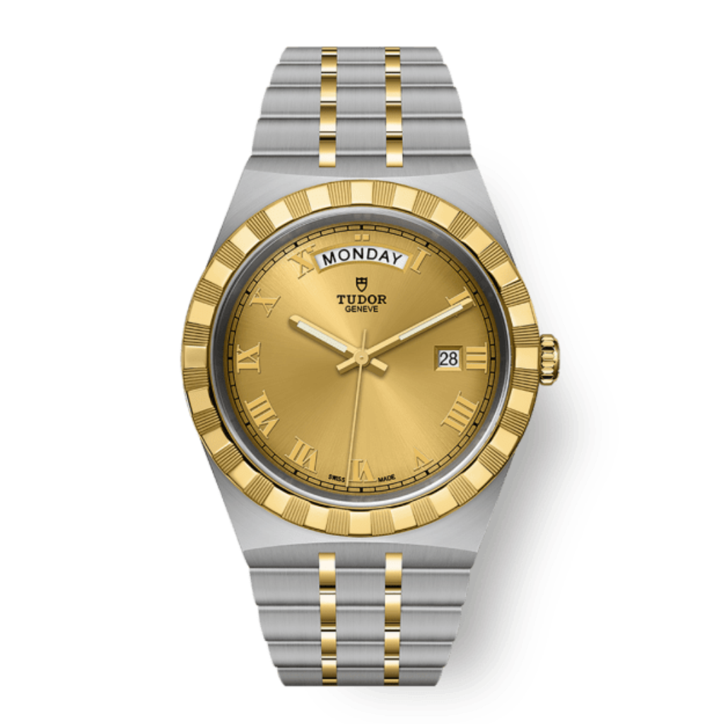 Tudor Tudor Royal 41 mm Golden Dial Stainless Steel Bracelet M28603-0004 - WATCHXNYC