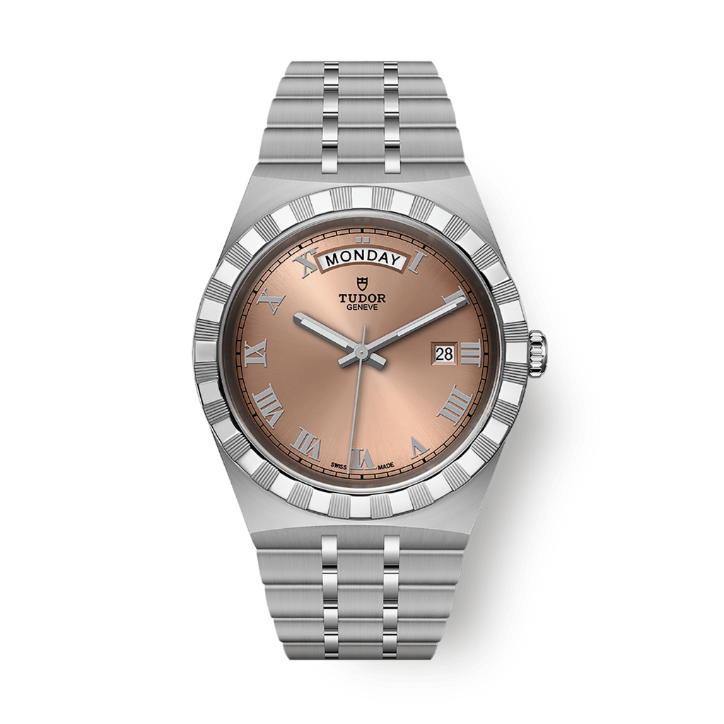 Tudor Tudor Royal 41 mm Pink Dial Stainless Steel Bracelet M28600-0009 - WATCHXNYC